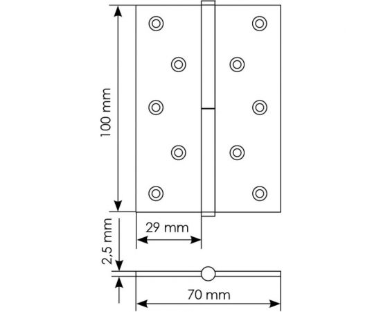 Стальная петля MORELLI MSD 100х70х2.5 SC R правая, цвет матовый хром 9011298 – изображение 2