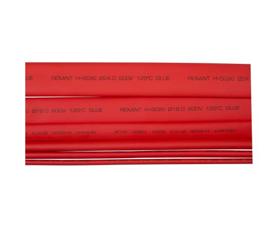 Клеевая термоусадка REXANT 9 / 3мм 1м красная 10 шт 26-9004 – изображение 2