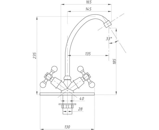 Смеситель для кухни FAUZT тип См-МДЦБА FZs-211-54 – изображение 2