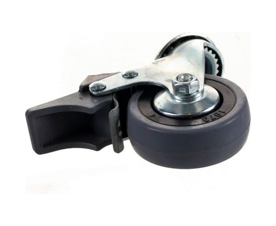 Колесо с вращающейся опорой, стержнем и передним тормозом (50 мм;35 кг) Tellure rota 379101 – изображение 3