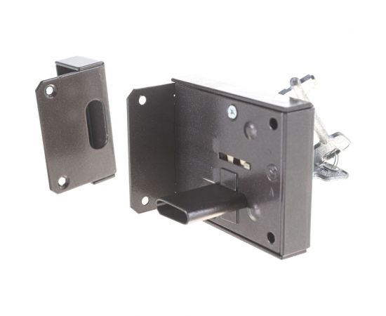 Накладной замок СТРОММАШИНА Могилев ЗН4СМ-1-01 коричневый левый 17492 – изображение 3