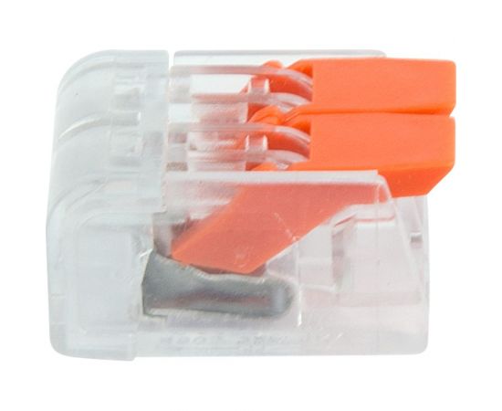 Соединительная 2-проводная клемма REXANT с рычажком 0,14-4 мм2 прозрачная 5 шт 07-5206 – изображение 3