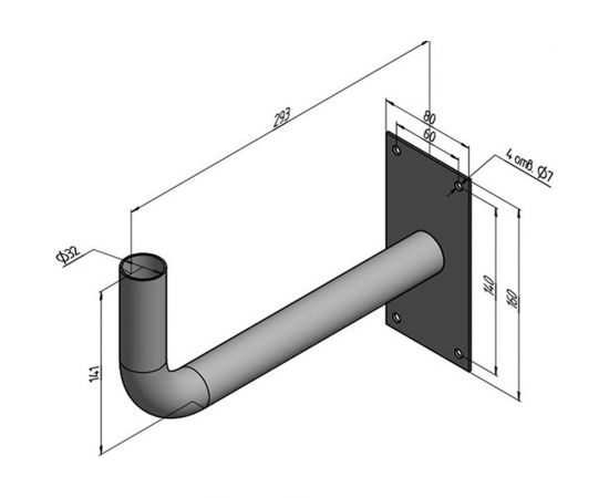 Кронштейн Мачты.ру СГК 275х127 махагон 200000300086 – изображение 3