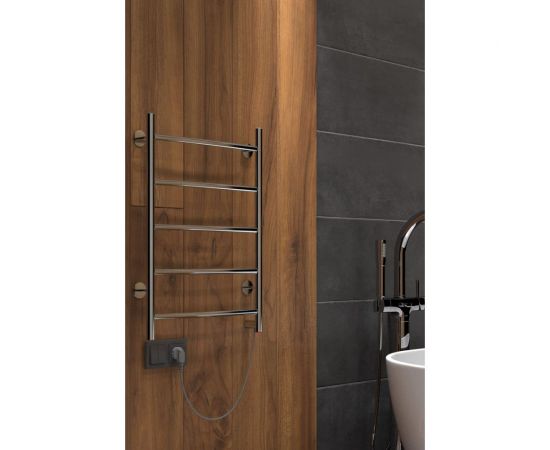 Полотенцесушитель INDIGO Arc electro 60/40 (скр.монтаж, унив.подкл.R/L, полиров.) LCAE60-40R – изображение 3