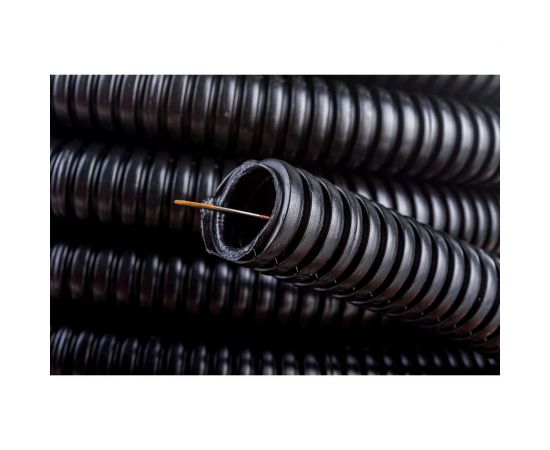 Легкая гофротруба УРАЛ ПАК ПНД 25 мм 25 с протяжкой черная, м ГФ-1100025-025 – изображение 3