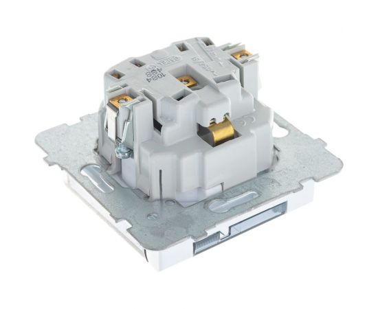 Розетка Ospel Sonata 1-ая с/з IP44, с крышкой, Schuko со шторками, без рамки, белый GPH-1RSP/m/00/d – изображение 3