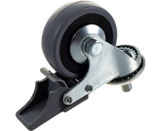Колесо с вращающейся опорой, стержнем и передним тормозом (50 мм;35 кг) Tellure rota 379101 – изображение 4