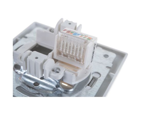 Информационная розетка Intro 1Э30301 RJ45, СУ, б.л., Plano, белый Б0038835 – изображение 4