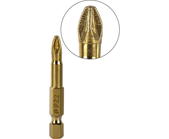 Бита с алмазным напылением PZ-2 Эксперт (50 мм) ПРАКТИКА 776-676 – изображение 5