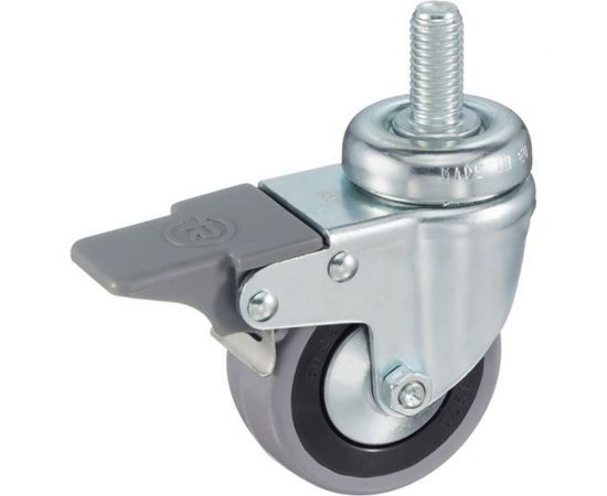 Колесо с вращающейся опорой, стержнем и передним тормозом (50 мм;35 кг) Tellure rota 379101 – изображение 5