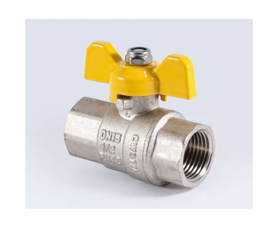 Шаровой кран для газа PROFACTOR PF GAS ручка бабочка, в/в 1/2 дюйма PF GBV 333 – изображение 6