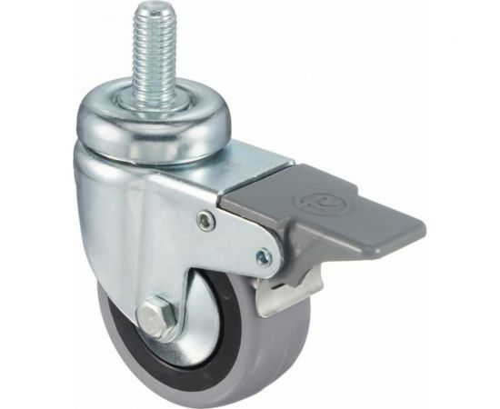 Колесо с вращающейся опорой, стержнем и передним тормозом (50 мм;35 кг) Tellure rota 379101 – изображение 10