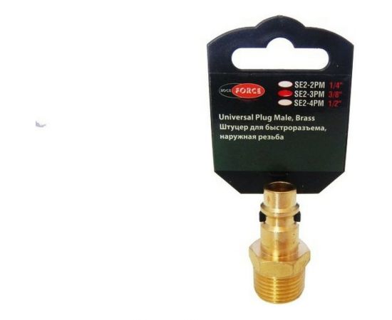 Штуцер для быстроразъема 3/8"M в пластиковом держателе ROCKFORCE RF-SE2-3PM 