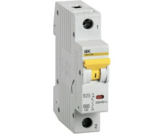 Автоматический выключатель IEK ВА47-60M 1Р 25А 6кА B MVA31-1-025-B 