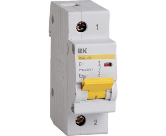 Автоматический выключатель IEK ВА47-100, 1Р, 100А, 10кА, характеристика D MVA40-1-100-D 