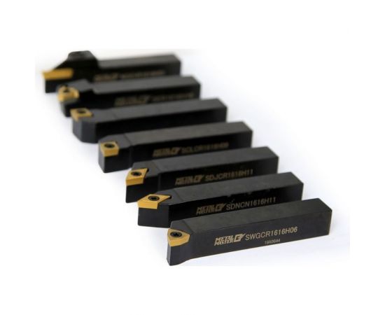 Набор резцов со сменными твердосплавными пластинами TiN (7 шт; 16 мм) MetalMaster 18337 