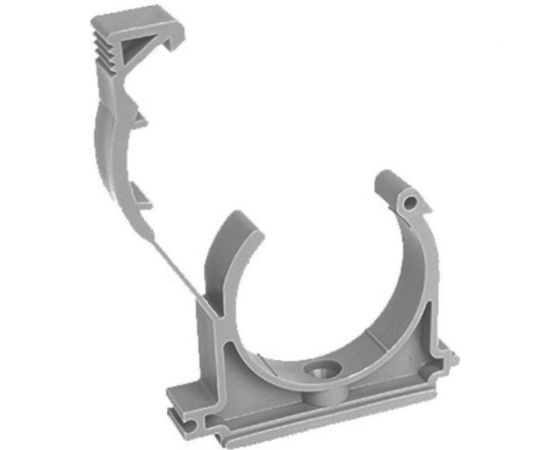 Опора для труб RTP одинарная, с защелкой, D40, серая 17042 