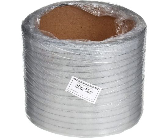 Лента полипропиленовая Кордленд 12x0,5x0,5км (120кгс) серый, М/ПА PP-00717 – изображение 2