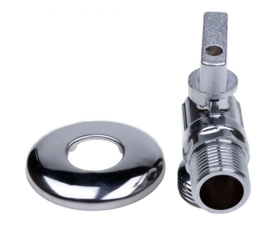 Шаровой кран AQUALINK угловой, с обратным клапаном 1/2 нар-3/4 нар Cr B 3971 – изображение 2