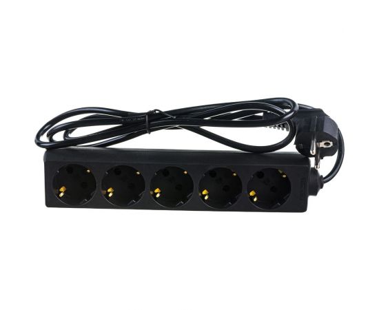 Удлинитель ExeGate ECE-5-1.8B 5 евророзетки с заземлением, 1.8м, черный 285819 – изображение 2