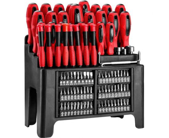 Набор профессиональных отверток и бит DEKO SS100 с удобной подставкой 100 предметов – изображение 2