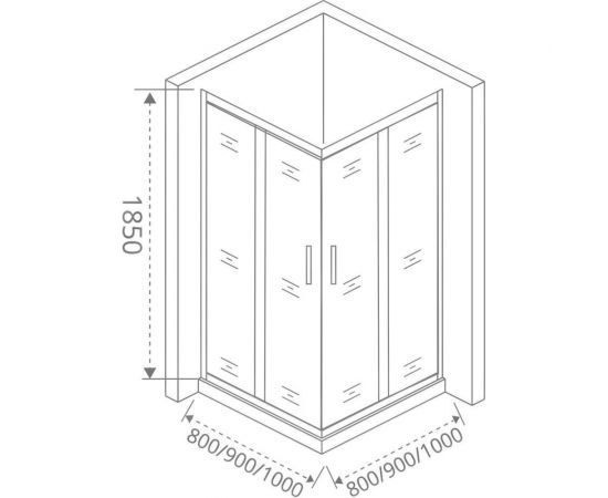 Душевое ограждение Good Door LATTE CR-90-C-WE ЛА00006 – изображение 3