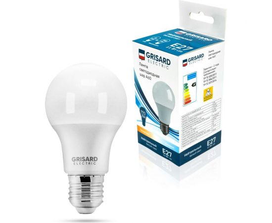 Светодиодная лампа Grisard Electric шар A60 Е27 11Вт 4000К 220В GRE-002-0009(1) – изображение 3