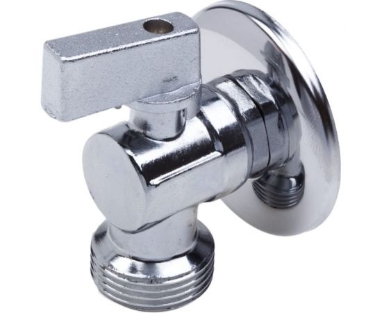 Шаровой кран AQUALINK угловой, с обратным клапаном 1/2 нар-3/4 нар Cr B 3971 – изображение 3