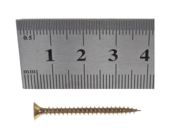 Универсальный саморез по дереву КрепСтройГрупп 3х35 желтый цинк, 500 шт. 145417 – изображение 4