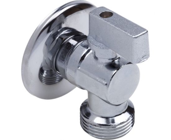 Шаровой кран AQUALINK угловой, с обратным клапаном 1/2 нар-3/4 нар Cr B 3971 – изображение 6