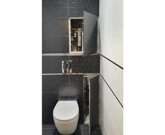 Стальной ревизионный люк под плитку Хаммер Стил 40x40 см 31400400 – изображение 7