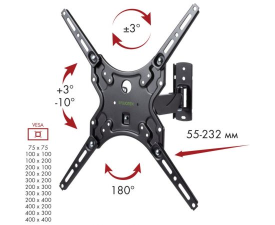 Кронштейн для LED/LCD телевизоров TUAREX ALTA-403 black 40319 – изображение 8
