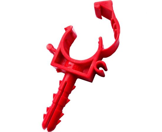 Клипса - крепление для труб с фиксатором и ножкой-дюбелем Blue Ocean 25 PPRF/PC-UFH(R)-25 