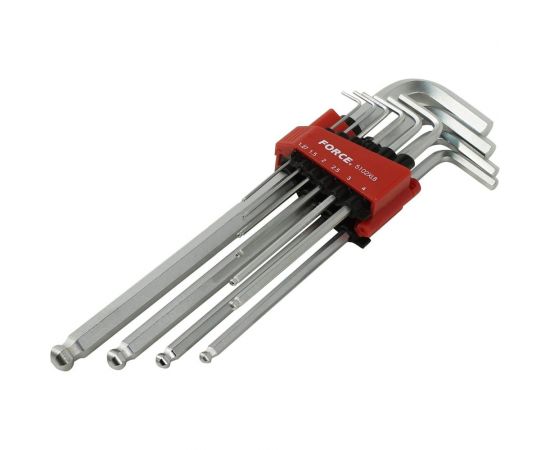 Набор шестигранников длинн.Г-образн. с шаром 10пр. FORCE 5102XLB 