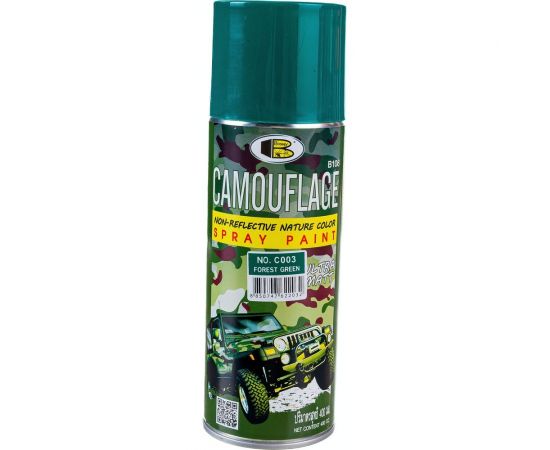 Краска Bosny камуфляжная, зеленый лес, аэрозоль C003 