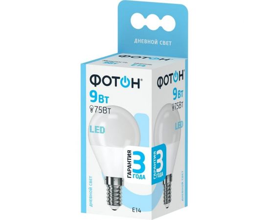 Светодиодная лампа ФОТОН LED P45 9W E14 4000K 24015 