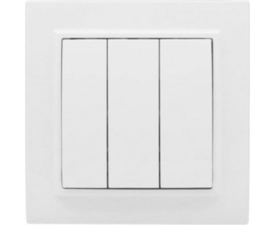 3-клавишный выключатель EKF Минск СП,10А, белый Basic SQERV10-024-10 