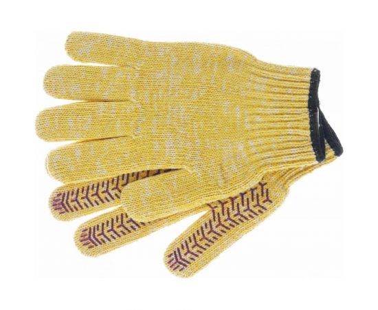 Перчатки ЛЕТО, х/б, кругловязаные, 8-нитка, с ПВХ покрытием, цветные 22909 