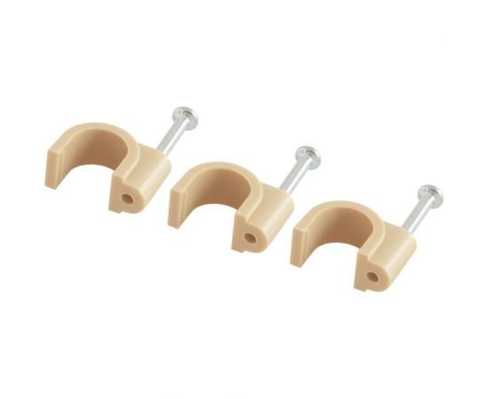 Круглая пластиковая скоба TDM 8 мм, сосна, 50 шт. SQ0514-0093 