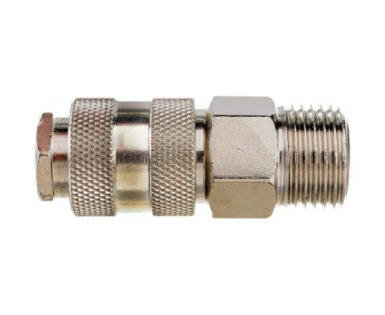 Пневморозетка быстроразъёмная универсальная с наружной резьбой 1/2" PI TOOLS 6910 