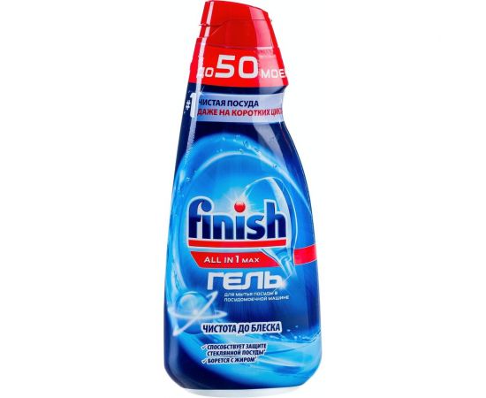 Гель для мытья посуды в посудомоечных машинах FINISH 1 л, All in 1 Shine&amp;Protect 3078328 605754 
