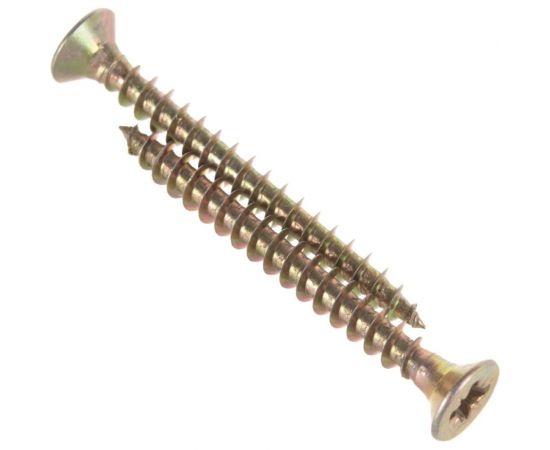 Потайной универсальный шуруп Метизный двор 4,0x40, желтый, 500 шт. 4607159063281 