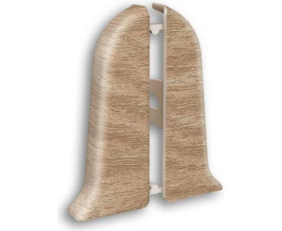 Торцевые заглушки для плинтуса IDEAL Классик 85 мм, 203 дуб беленый К-П85-Тп-Ф1 203 дуб БЛН 