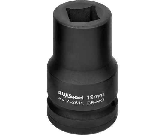 Головка ударная четырехгранная-футорка (19 мм; 1DR) AV Steel AV-742519 