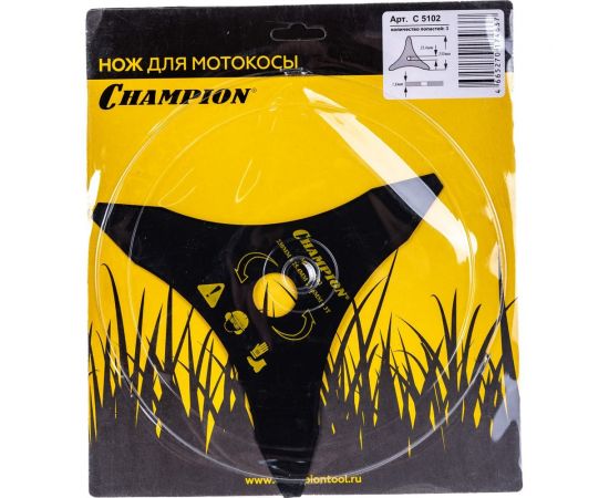 Нож для жесткой травы (230х25.4 мм; 3Т) 125R/235R/FS80/85/100/120/FR85/350/450 Champion C5102 