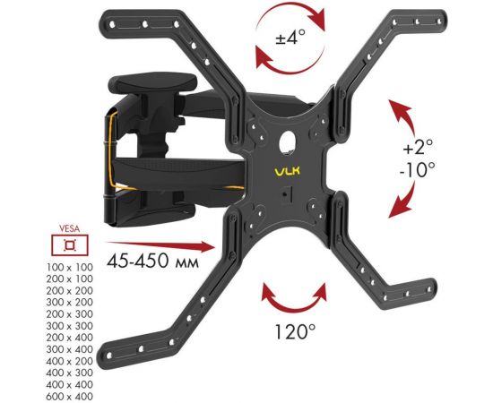 TV кронштейн VLK TRENTO 12 black 51034 – изображение 12