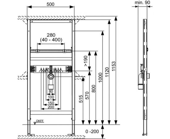 TECE Модуль раковины ТЕСЕprofil, монтажная высота 1120 мм 9310000 – изображение 2