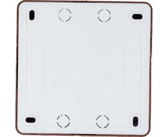 Четырехместная розетка TDM 2П+3 открытой установки IP20 16A с защитными шторками бук Ладога SQ1801-0323 – изображение 2