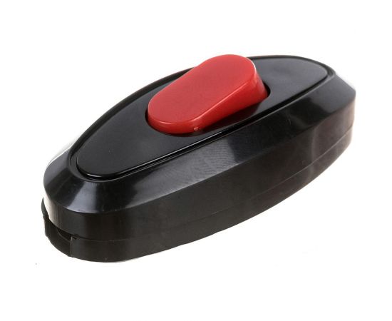 Выключатель на шнур TDM 6А, 250В, черный с красной кнопкой SQ1806-0222 – изображение 2