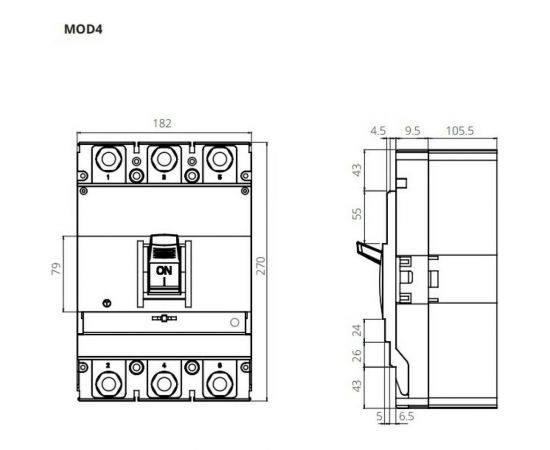 Автомат Iskra в литом корпусе MOD4-3NM-500 УТ-00019778 – изображение 2